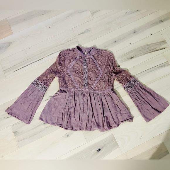 American Eagle Outfitters Fairycore Boho Festival Bell Sleeve Top Small - Picture 15 of 15